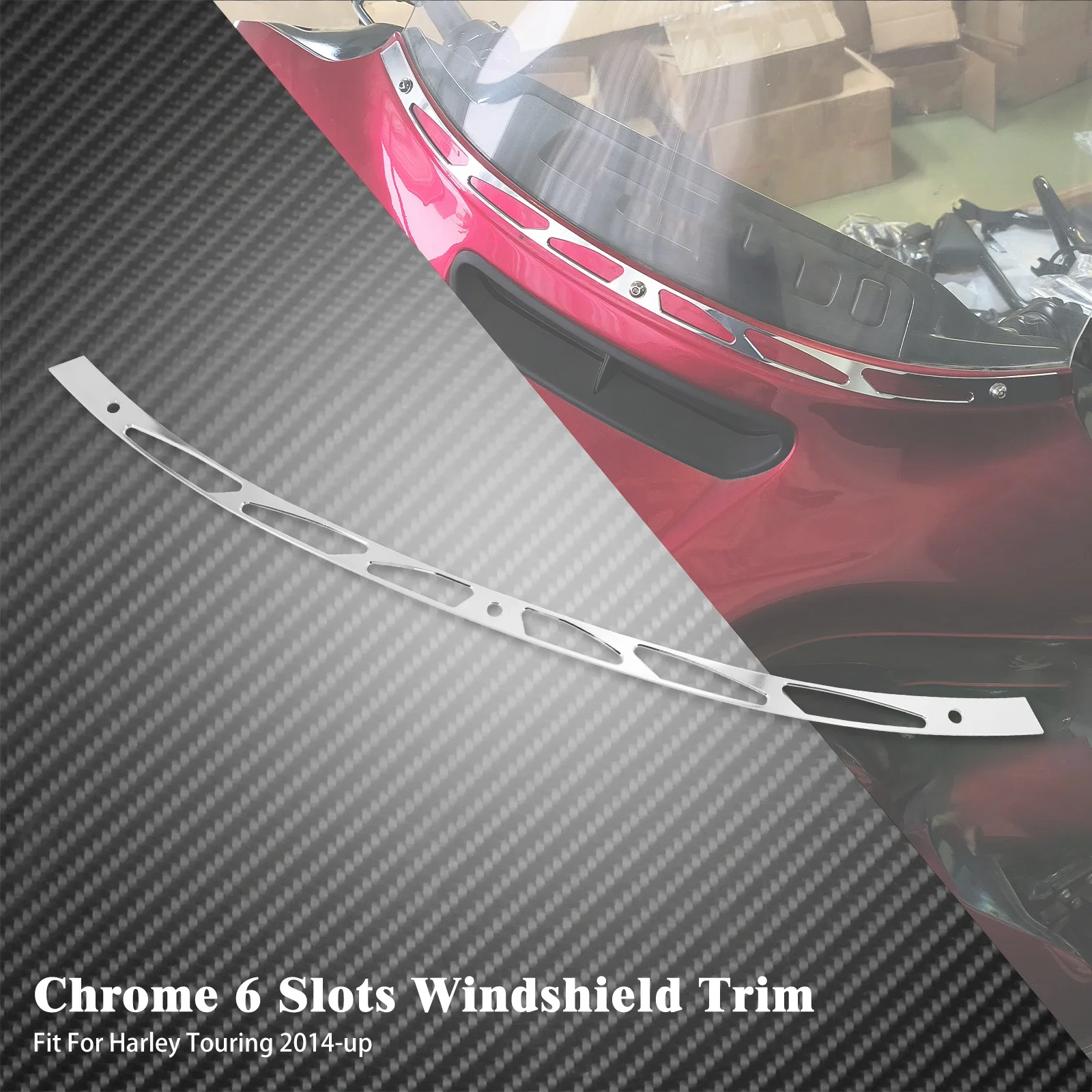 

Мотоцикл лобовое стекло отделка хром для Harley Touring Electra Glide FLHT Street Glide FLHX Ultra Limited 2014-более поздние