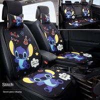 disney cartoon stitch car seat universal comfortable breathable celebrity cover protector accessories interior for cars full set