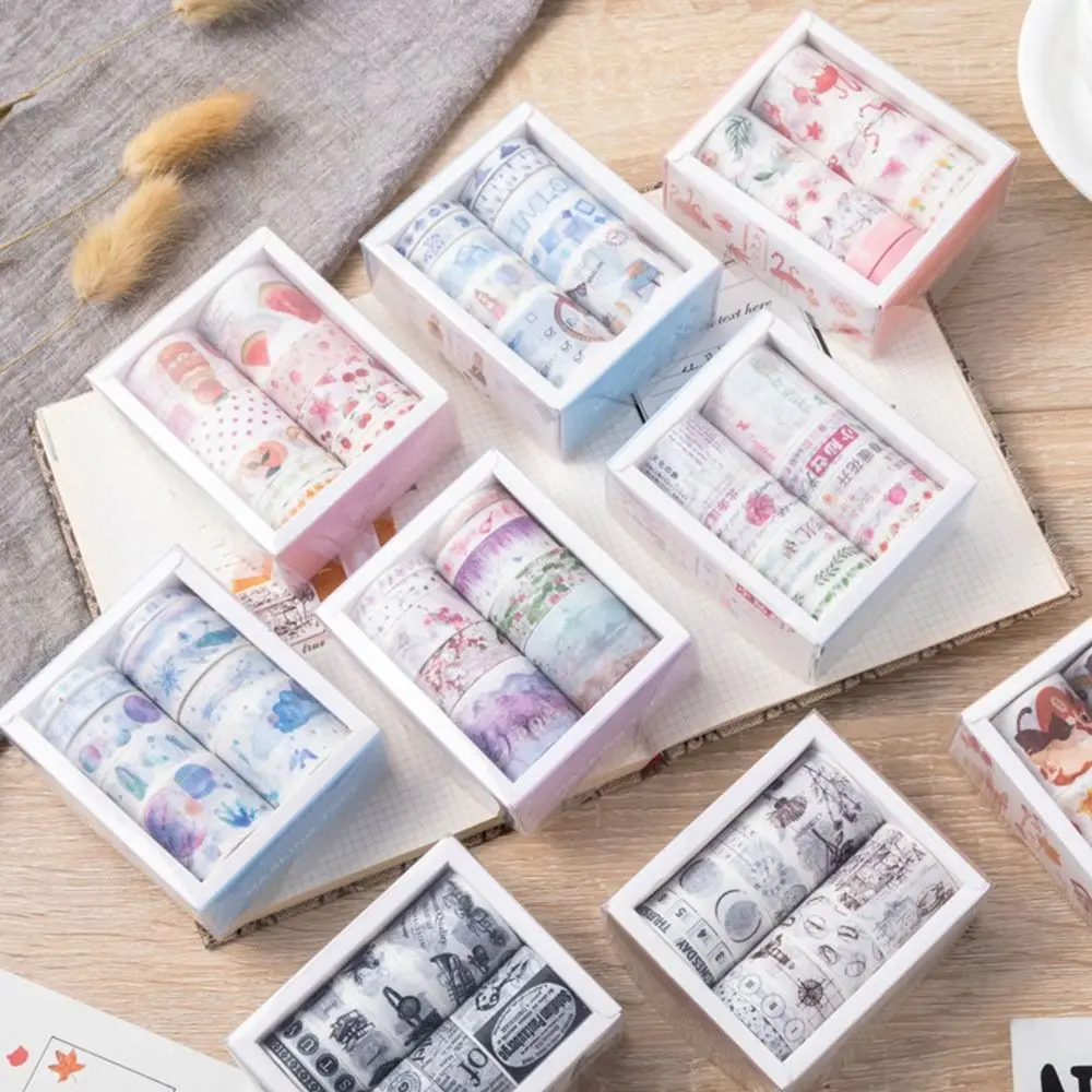 

10 Rolls/Set Simple Vintage Scrapbook Material Decoration Paste Washi Tape Adhesive Tape DIY Stickers