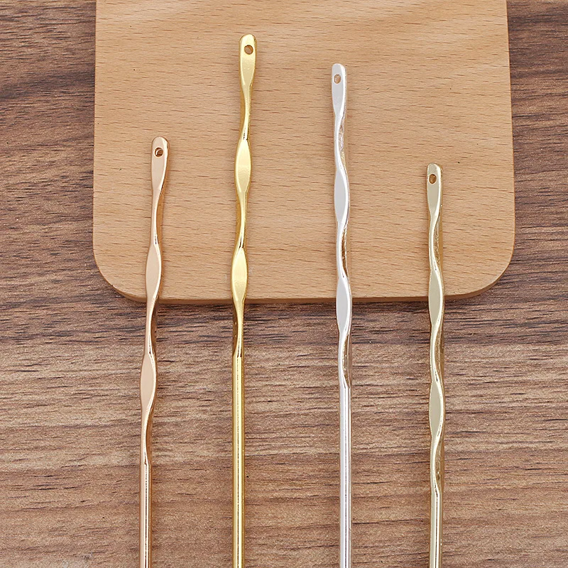 

10 PCS 158mm Metal Copper Hair Sticks Settings Vintage Brass Hairpin Base DIY Hair Accessories For Jewelry Making