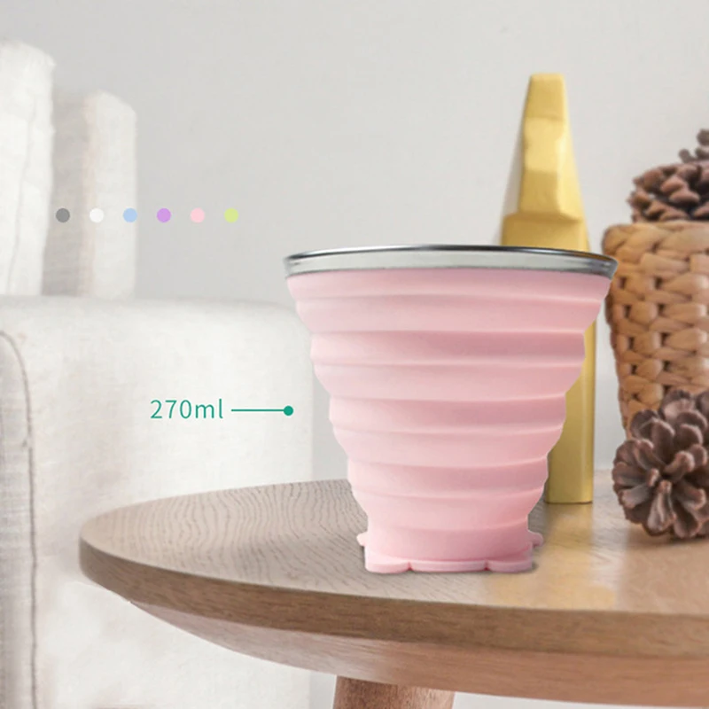Складная чашка складная телескопическая силиконовая бутылка для воды чашки