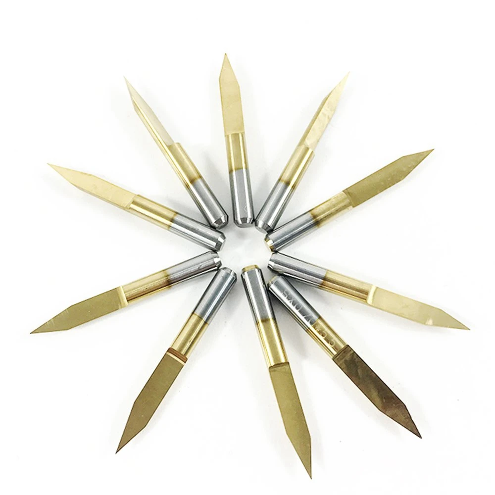 10 шт. 30 градусов 0 1 мм наконечник с титановым покрытием твердосплавные фрезы для