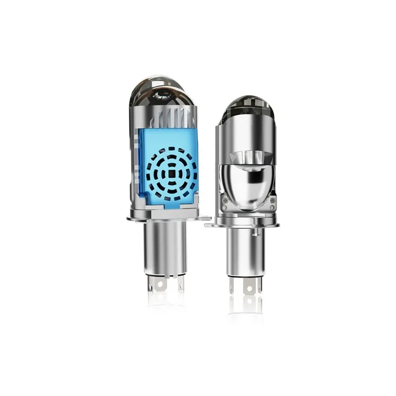 

EURS 2PCS Автомобильные светодиодные лампы H4 с двойной линзой, мини-проектор с линзой H4 9003/HB2 U2, светодиодные лампы дальнего и ближнего света 6500K, автомобильные фары 150 Вт