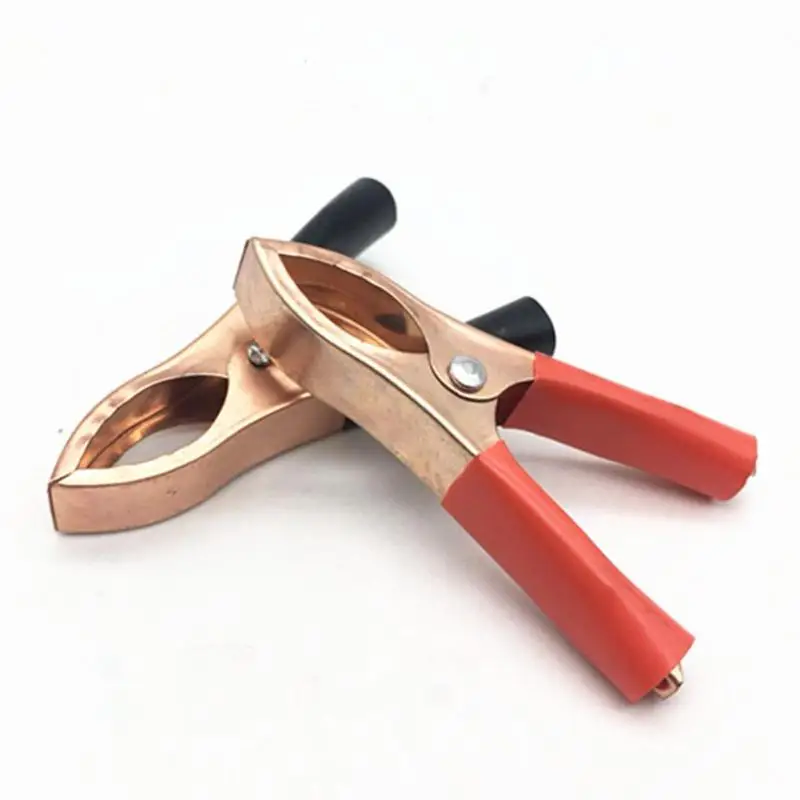 

20/10/2Pcs 50A Crocodile Clip Copper-plated Spring Battery Clip Inverter Ultrasonic Alligator Clip Charging Clip Connector Plug