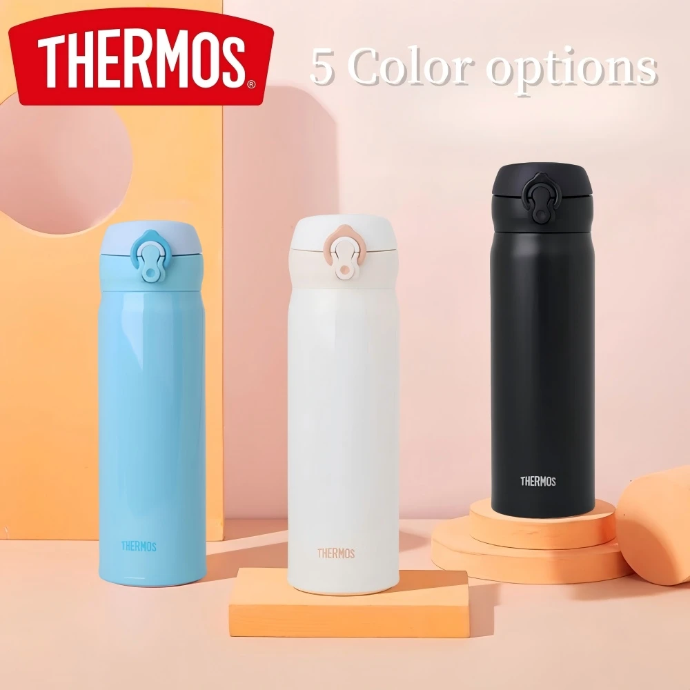 Фото Термокружка из нержавеющей стали THERMOS 350 мл/500 мл, бутылка для горячей и холодной воды 6 часов, герметичный кофе для офиса, путешествий на открытом воздухе №3