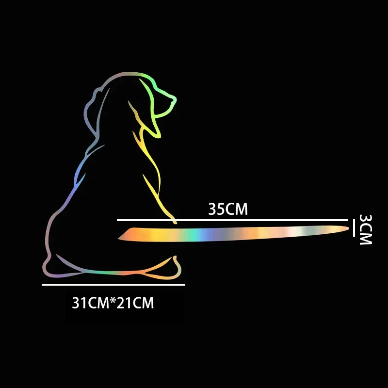 Милая Наклейка На Окно Автомобиля С Подвижным Хвостом Собаки 21x31 См Забавная Тема