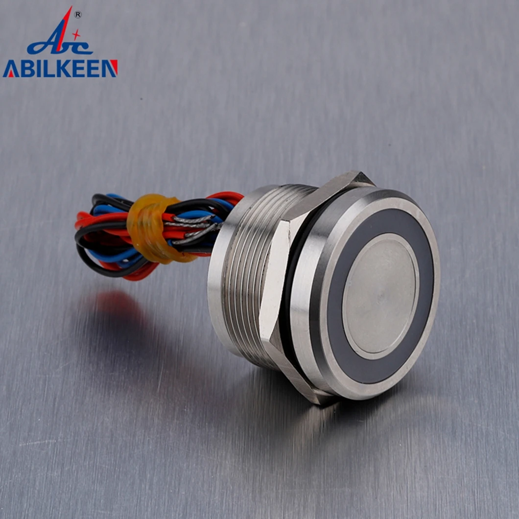 ABILKEEN 30 мм 1НО водонепроницаемый пьезоэлектрический переключатель с плоской