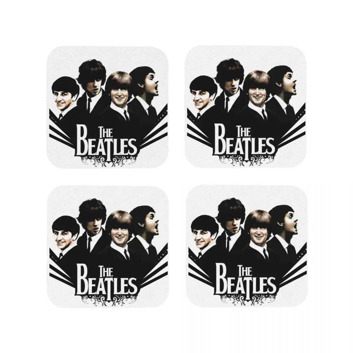 Harajuku The Beatle Memebers Art Подставки Кухонные салфетки Изоляционные коврики для чашек