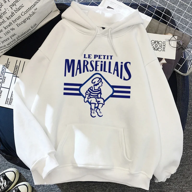 

Marseille hoodies men vintage 2022 Korea male pullover printed Korea