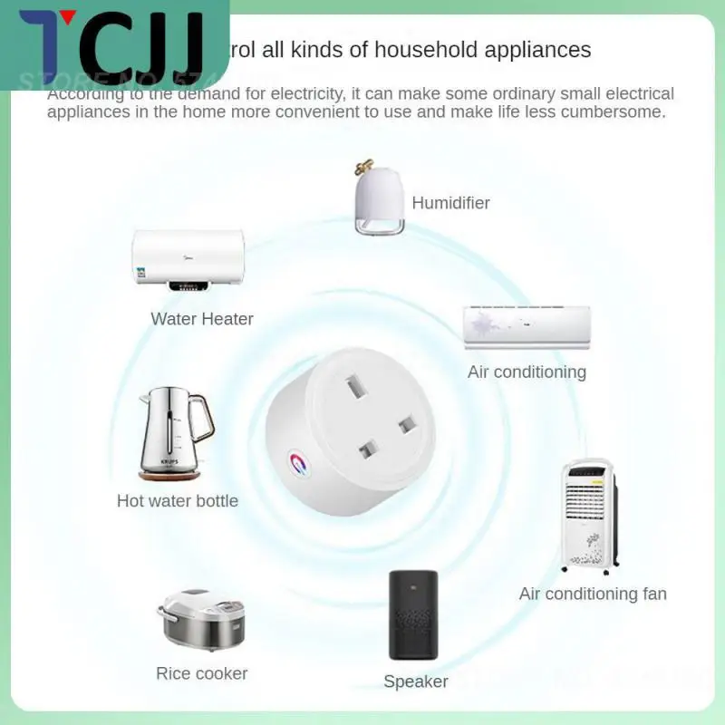 

Number Of Three-hole Jacks Smart Socket Mobile App Smart Timer Switch British Regulatory Wireless Plug Houseware White Uk Socket