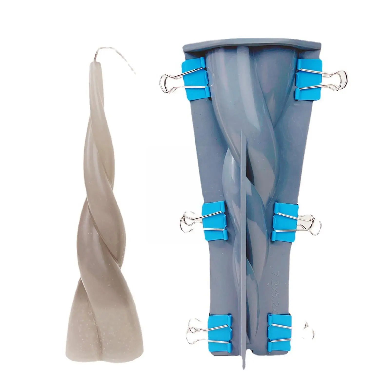 

New Peculiar Shape Candle Mold 7.2x25cm With Clip Conical Rattan Candle Diy Candle Molds Candle Mold Twisted Long Twisted G0o5