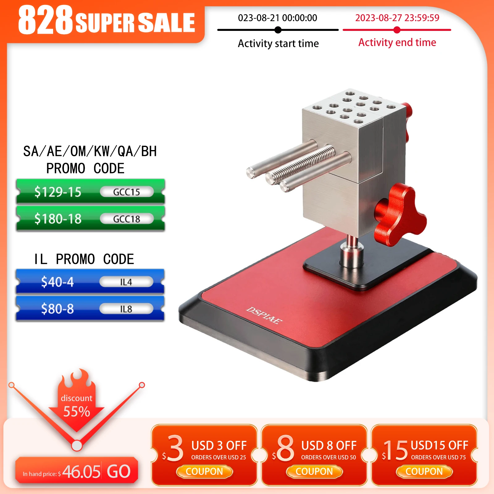 DSPIAE AT-TVA AT-TVB Craft Tools Directional Table-top Vise For Modeler Bench Vise Universal Power Tool Parts