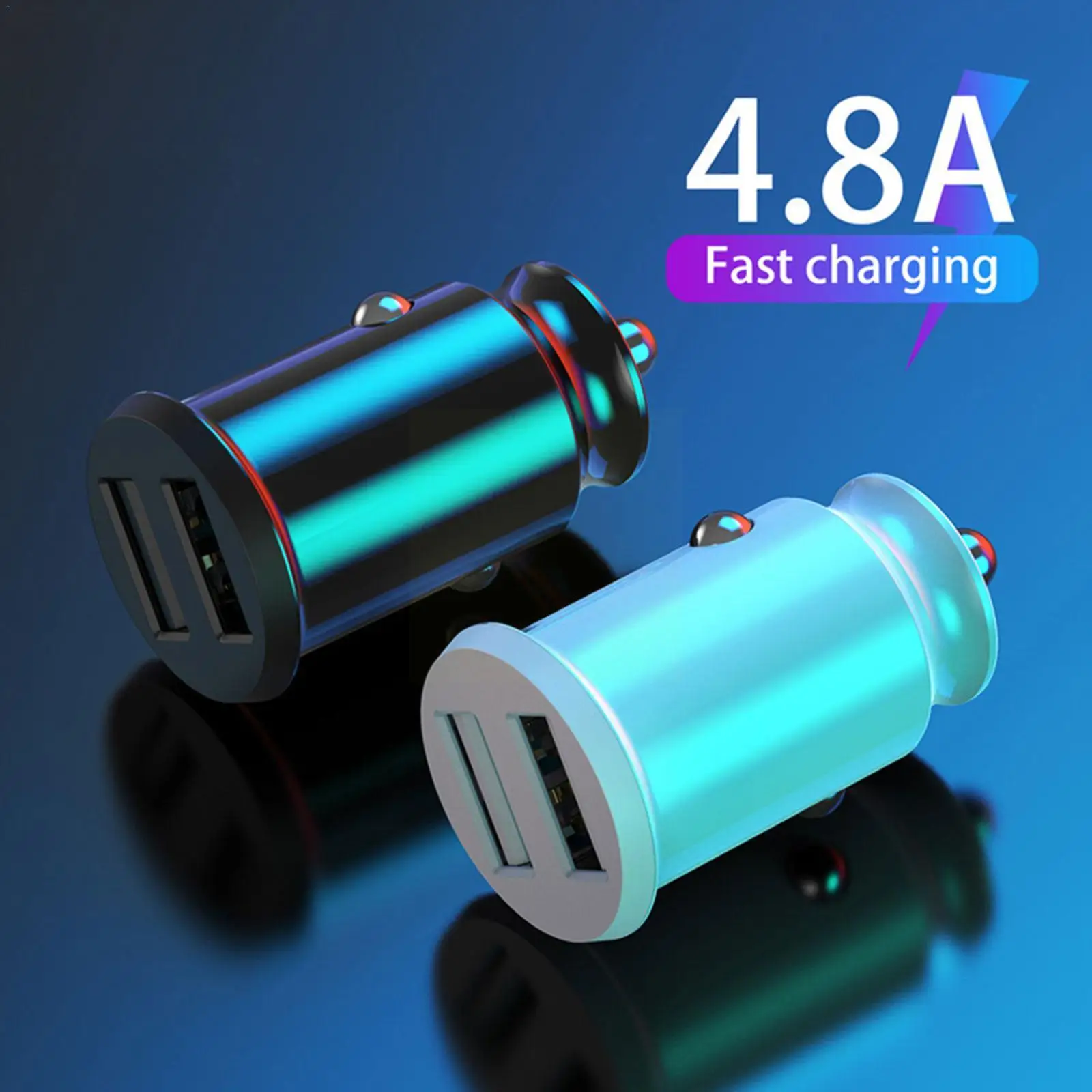 

4.8a Car Charger Dual Usb For Mobile Phone Adapter Car Smartphone Tablet Quick Charge Car Charger L2e5