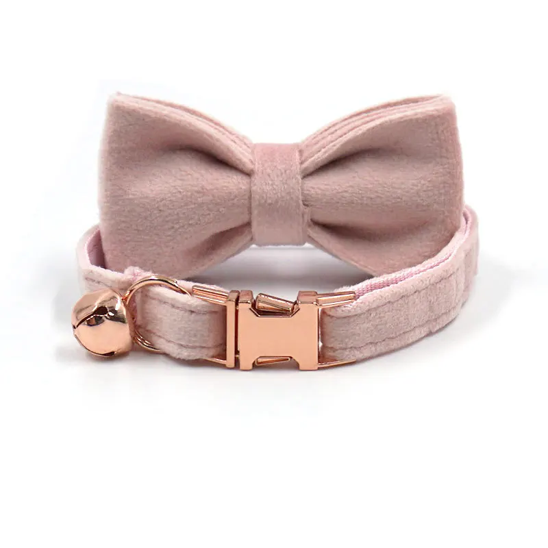 

Personalized Cat Collar Velvet ID Engraving Name Tag Collar for Cat Necklace Puppy Kitten Bell Bow tie Custom Small Dog Collar