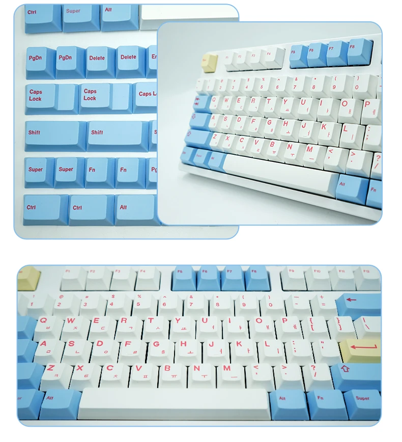 125 Keys Cherry Profile PBT Dye-Sub Keycaps Korean Custom Keycap Set Is Suitable For MX Switch Gaming Mechanical Keyboard images - 6