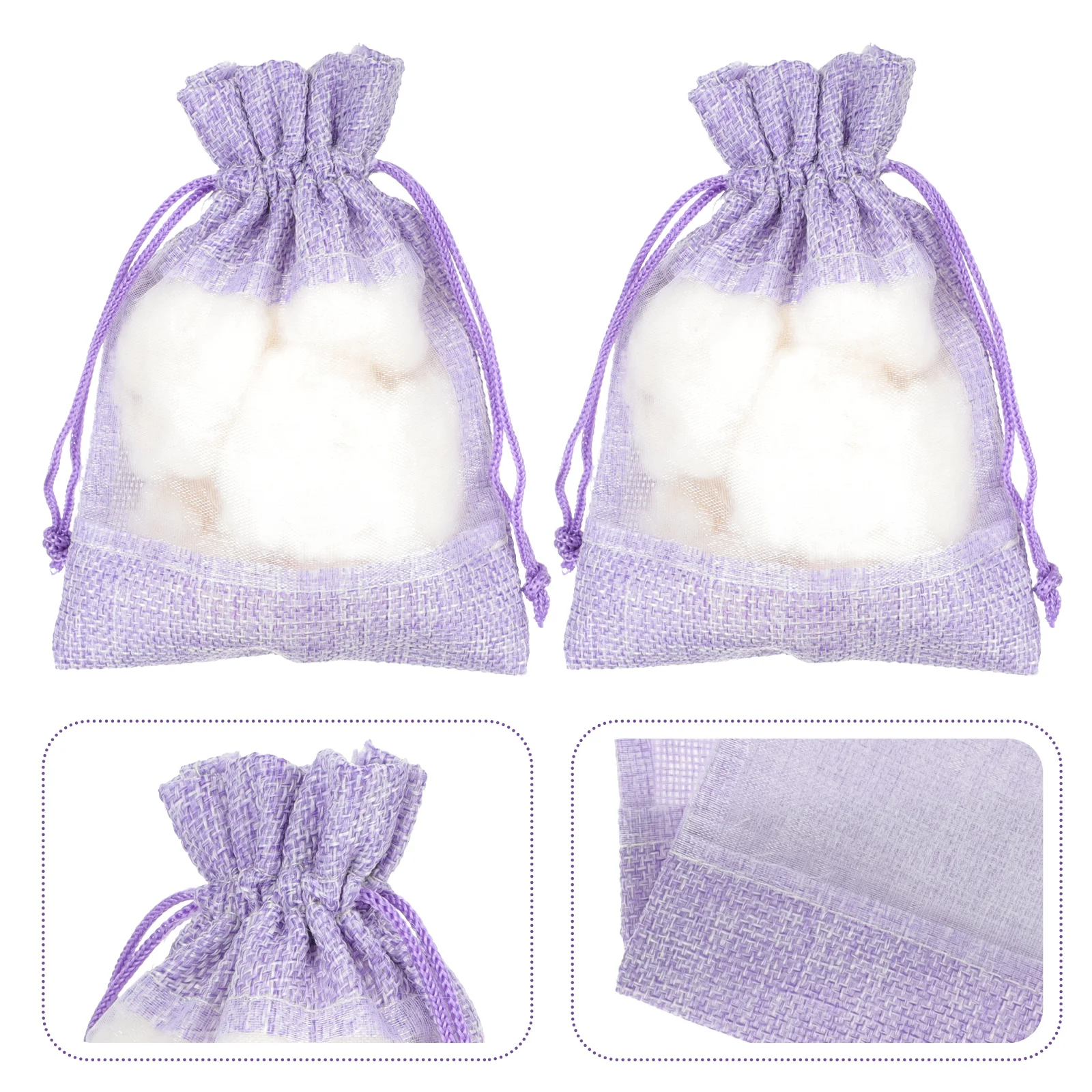 

10 Pcs Lavender Sachet Bag Empty Sachets Cosmetics Organizer Drawstring Wardrobe Bags Fragrance Cloth Pouch Organza Gift