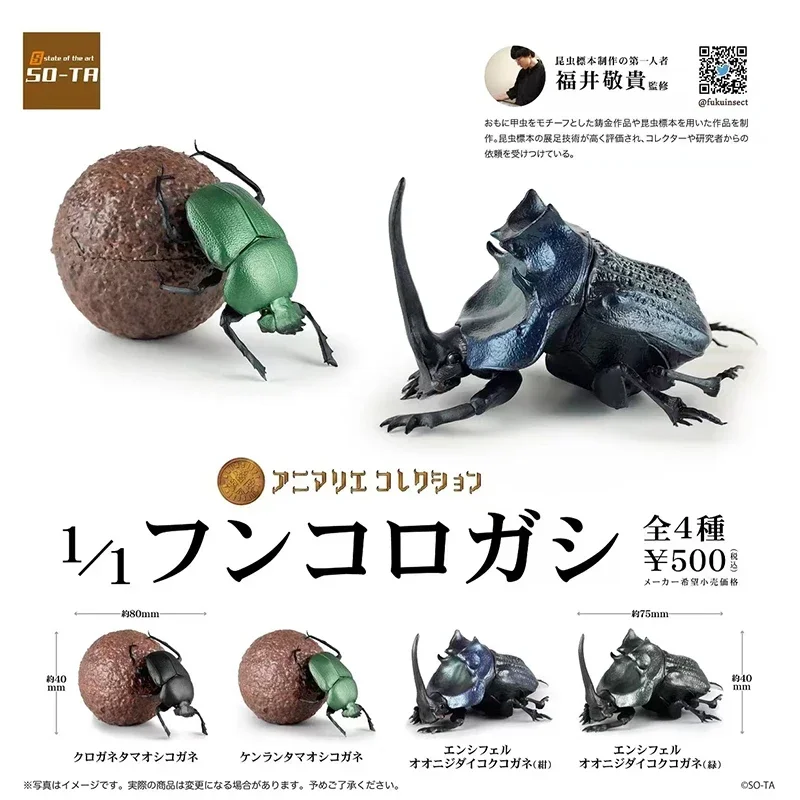 SO-TA Gashapon капсульные игрушки насекомое существо Kawaii 1/1 Dung Beetle скараб модель
