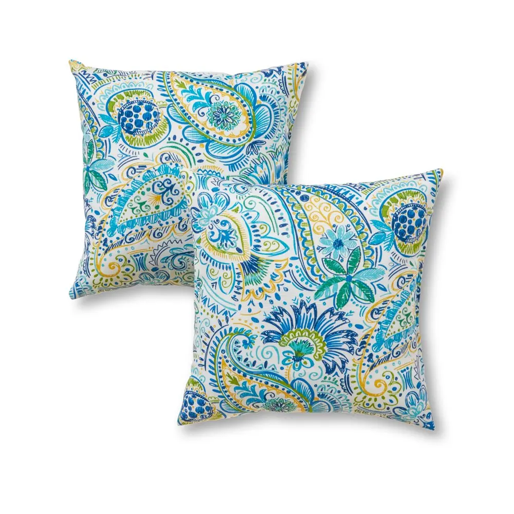 

POPTOP Baltic 17" Square Outdoor Throw Pillow (Set of 2)