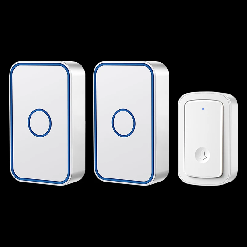 

Беспроводной умный водонепроницаемый дверной звонок CACAZI, дальность 300 м, светодиодный Ночной светильник, звонок для домашнего звонка, вилка...