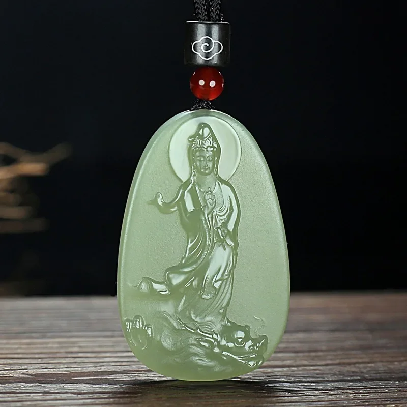 Женская и Мужская подвеска Chenglong Guanyin Bodhisattva Jade