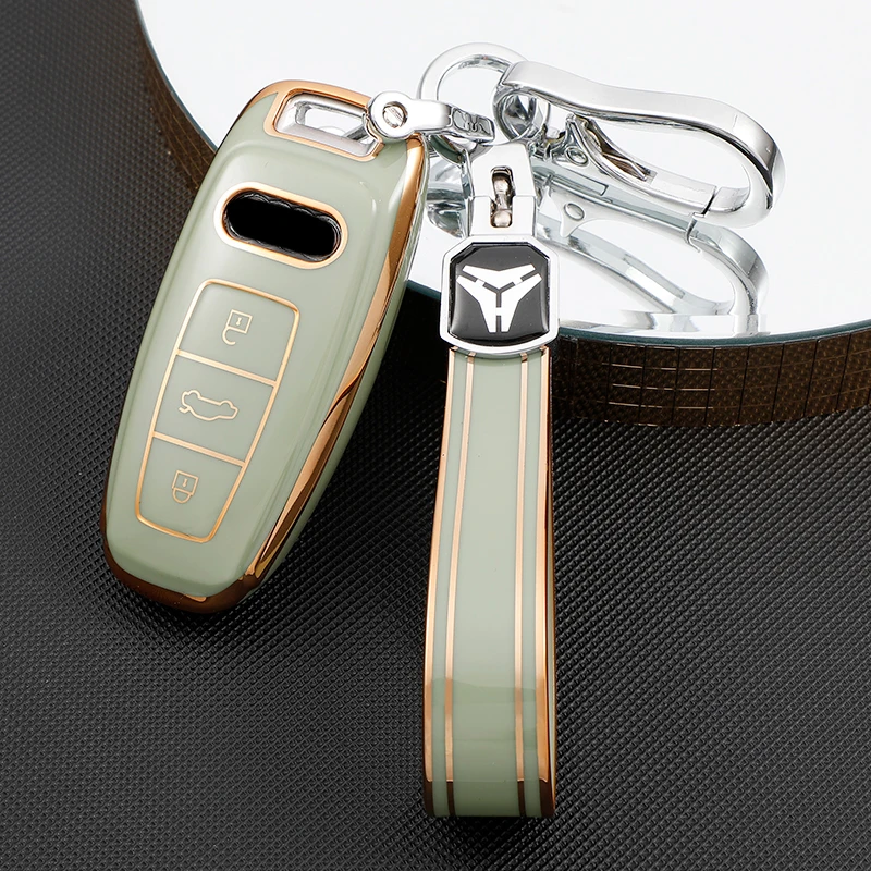 

TPU Car Smart Key Case Cover Remote Key Shell For Audi A6 A7 A8 E-tron Q5 Q8 C8 D5 Fob Holder Protector Accessories
