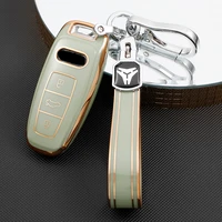 tpu car smart key case cover remote key shell for audi a6 a7 a8 e tron q5 q8 c8 d5 fob holder protector accessories