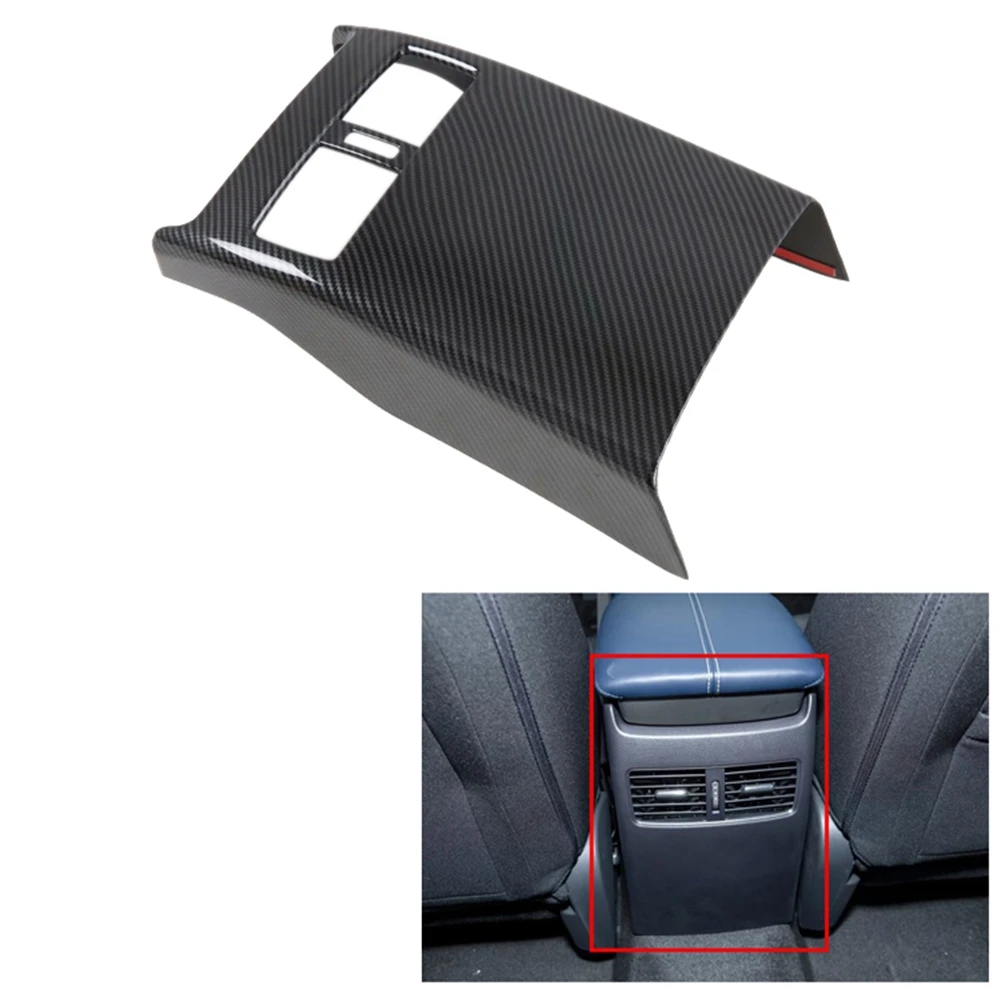 

Автомобильная рамка для вентиляционного отверстия заднего кондиционера из углеродного волокна, Противоударная панель, обшивка для Mazda CX-30 CX30 2020 2021 2022