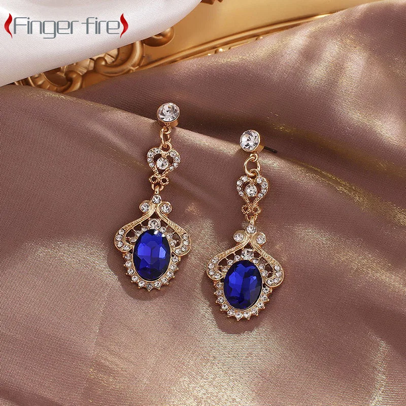 

Fashion Exquisite Long Diamond Earrings Bridal Wedding Crystal Jewelry