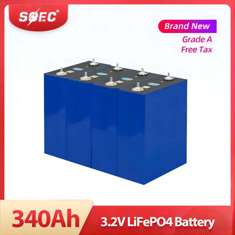 

SOEC 1-4PCS 3.2V 340AH Lifepo4 Battery Rechargeable Lithium Iron Phosphate Battery Cell for EV RV Boat Solar EU Free Tax