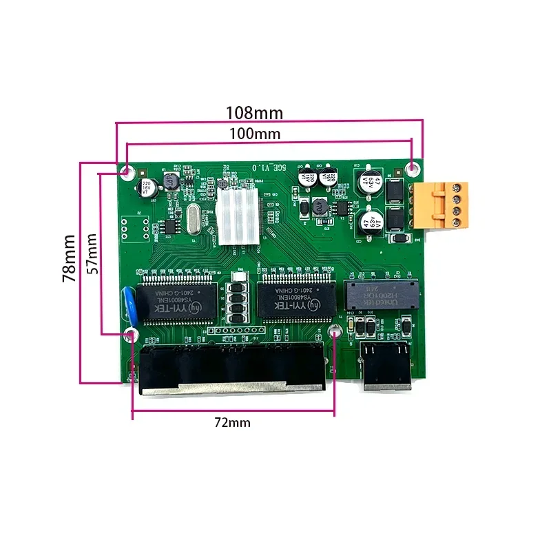 5ports1 0/100/1000M 9V-54V ethernet-сеть промышленная стандартная