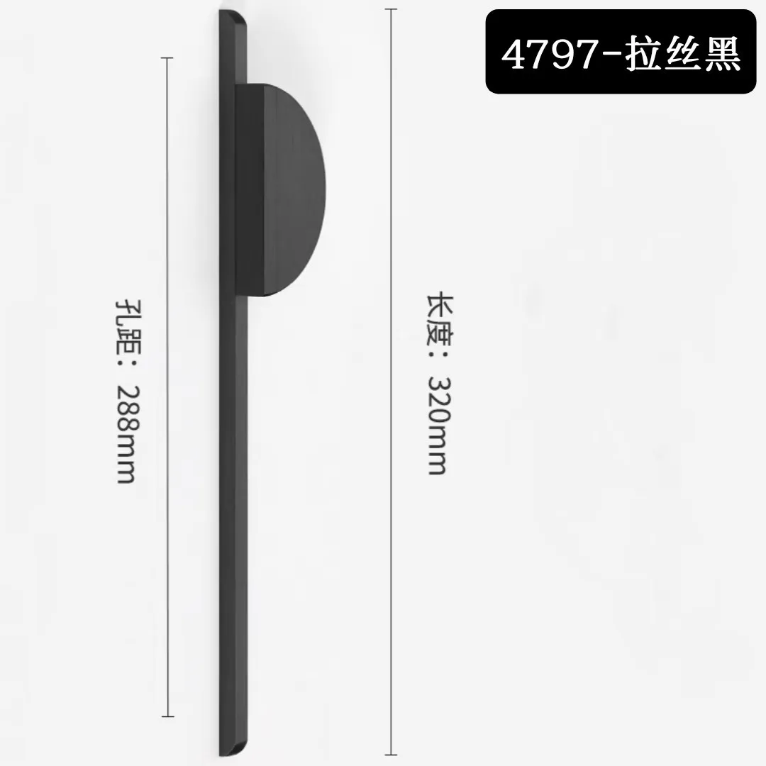 

Ручки для шкафов алюминиевые чёрные