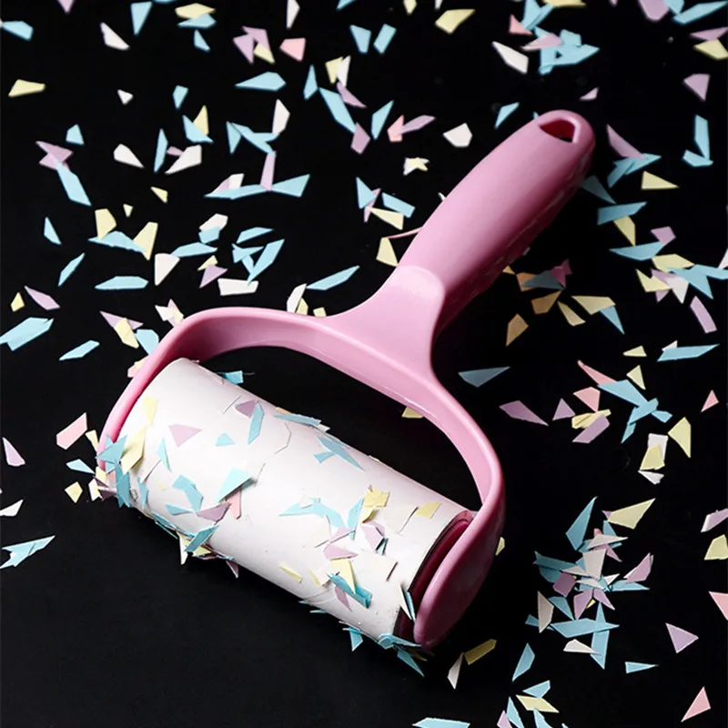 

Липкий ролик для удаления шерсти домашних животных, портативная бытовая очистка от пыли, многоразовая клейкая щетка для удаления шерсти со...