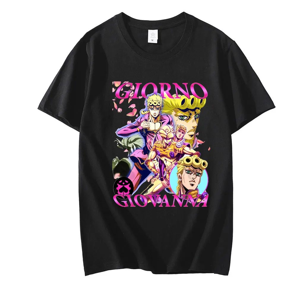 

Jojo Bizarre Adventure Giorno Giovanna Japan Anime T Shirt Women Street Tops Kawaii Graphic Tshirt Unisex Cartoon Female T-shirt