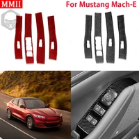 mmii for ford mustang mach e 2021 2022 carbon fiber window lift panel cover trim decoration sticker car interior accessories