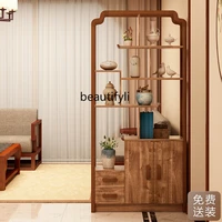 cxh entrance cabinet living room hallway screen cabinet solid wood frame curio cabinet door against the wall