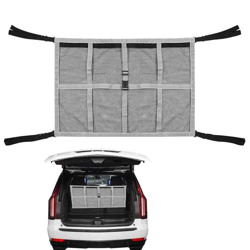 

Double-Layer Car Ceiling Cargo Net Pocket Automotive Roof Storage Organizer Load-Bearing Mesh For Truck SUV Interior Accessories