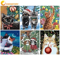 chenistory diy oil painting by number kit for adults cat picture by numbers acrylic paint by number animal for home decor