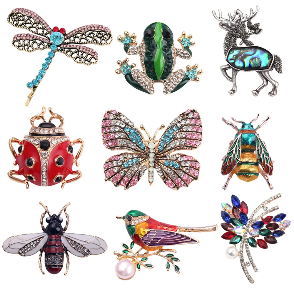 

Animal Butterfly Frog Ladybug Bee Brooches Insect Brooch Pin Jewelry Banquet Christmas Gifts Accessories Jewelry