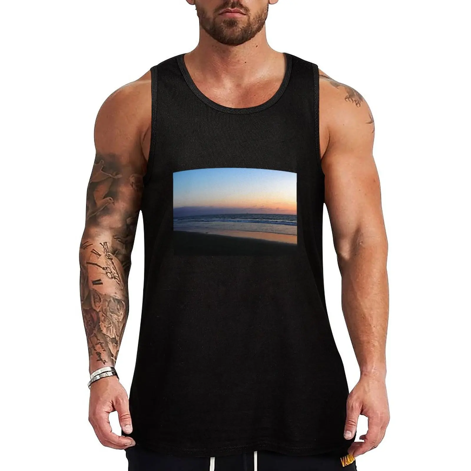 El Porto Manhattan Beach Tank Top футболка тренажерный зал Топ летние футболки без рукавов для
