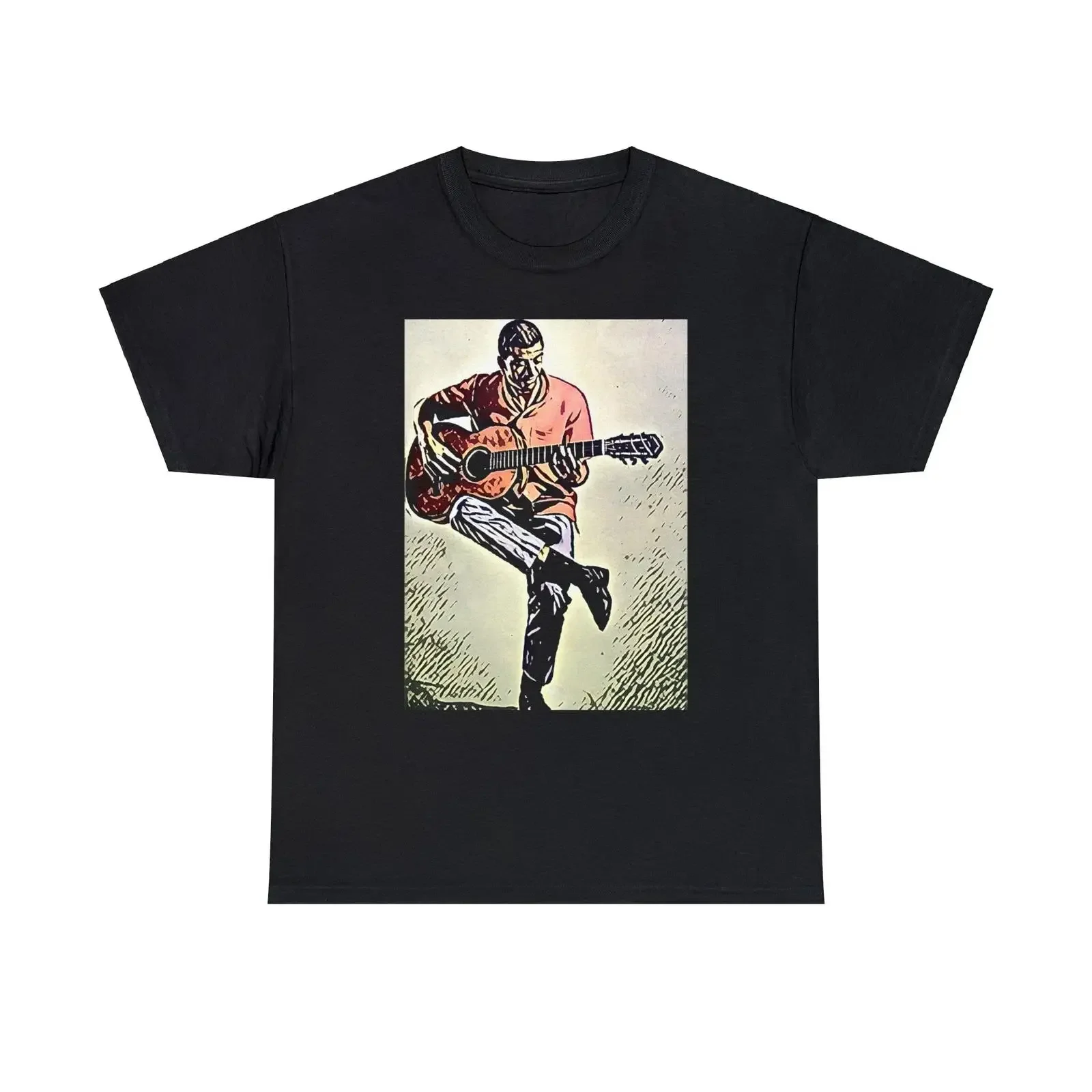 Фото Футболка Jorge Ben Jor Print Crew из плотного хлопка, винтажная, универсальная, модная, для повседневной носки, эластичная, удобная. №1