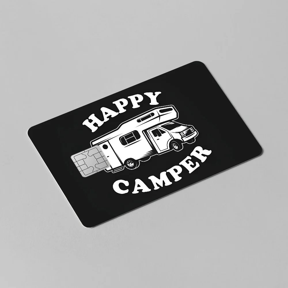 Счастливые кемперы наклейки на кожу кредитной карты для VISA банковского автобуса