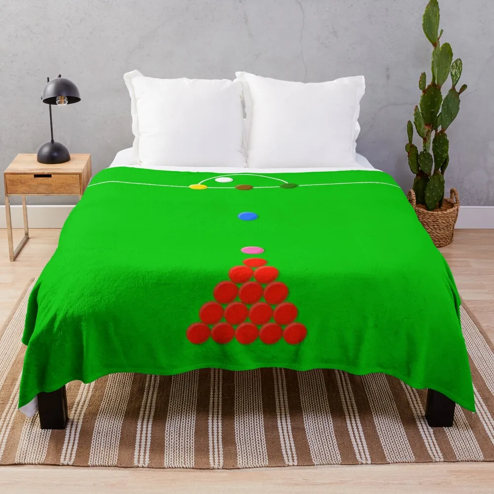 

Snooker Table Graphic Print Throw Blanket microfiber fabric sofa throw blanket
