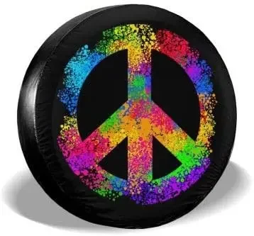 Чехлы для запасных колес Delerain Hippie Symbols водонепроницаемые пыленепроницаемые