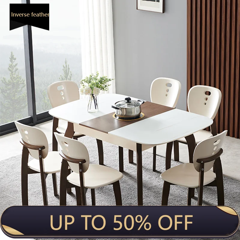 

Kitchen Home Dining Table Console Transformer Center Luxury Folding Solid Dining Tables Coffee Mesa De Comedor Room Furnitures