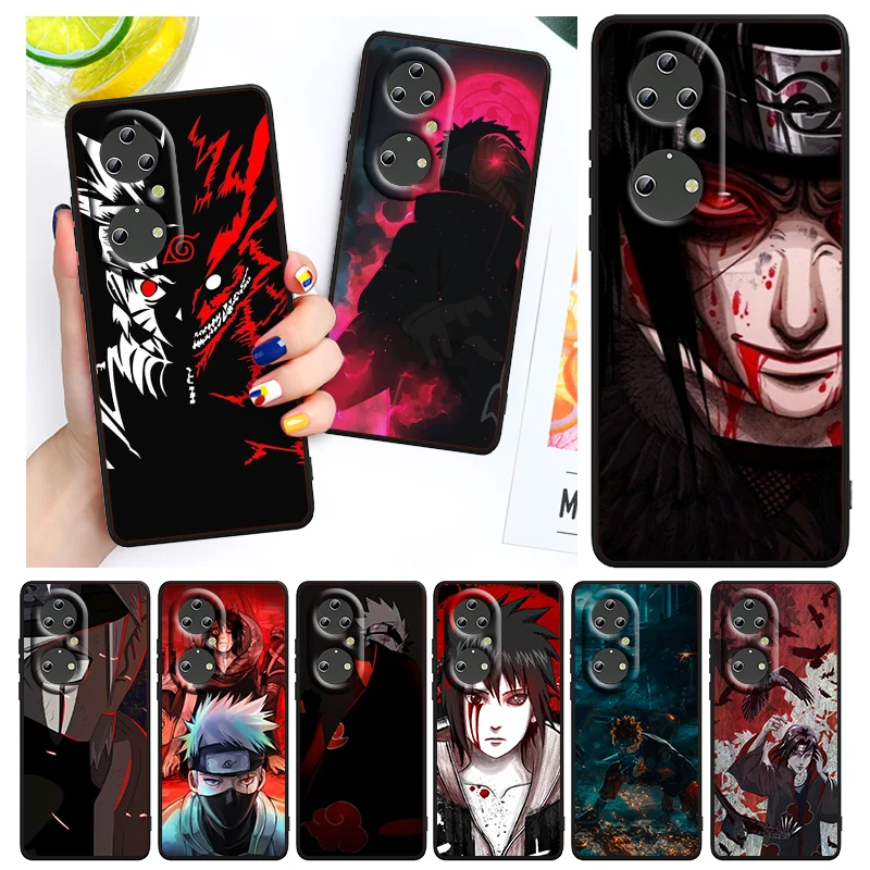 

Cool Sasuke Naruto Fashion For Huawei P50 P40 P30 P20 Lite 5G Pro Nova 5T Y9S Y9 Prime Y6 2019 Black Soft TPU Cover Phone Case