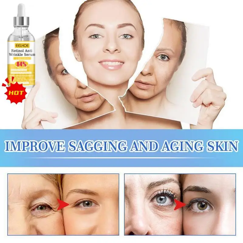 

30ml Retinol Anti Aging Face Lifting Serum Solution Age Lines Anti-aging & Wrinkles Facial Wrinkle Anti Aging Remover Women Men