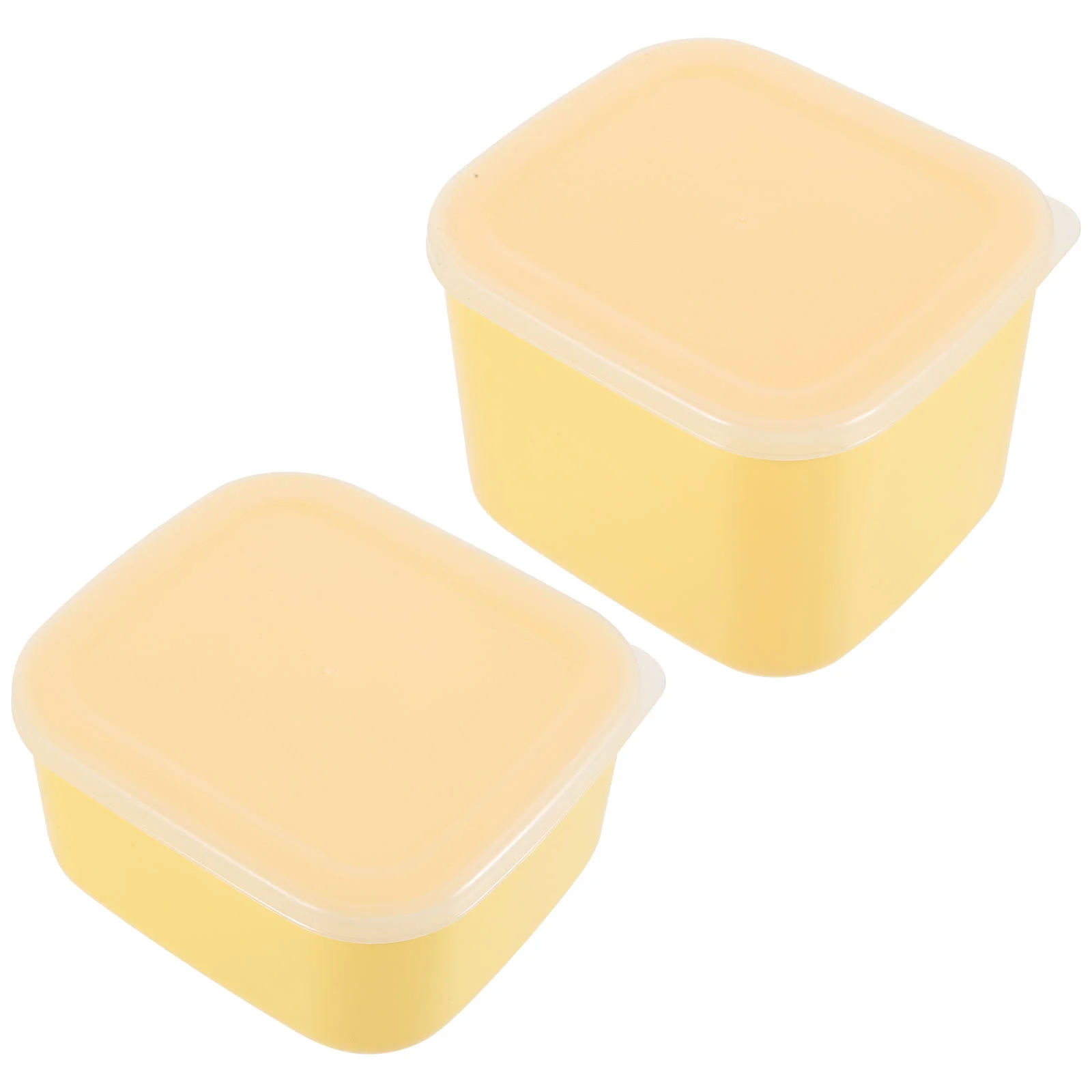 

2 Pcs Containers Food Cheese Crisper Kitchen Supplies Portable Butter Cases Cover Storage Holders