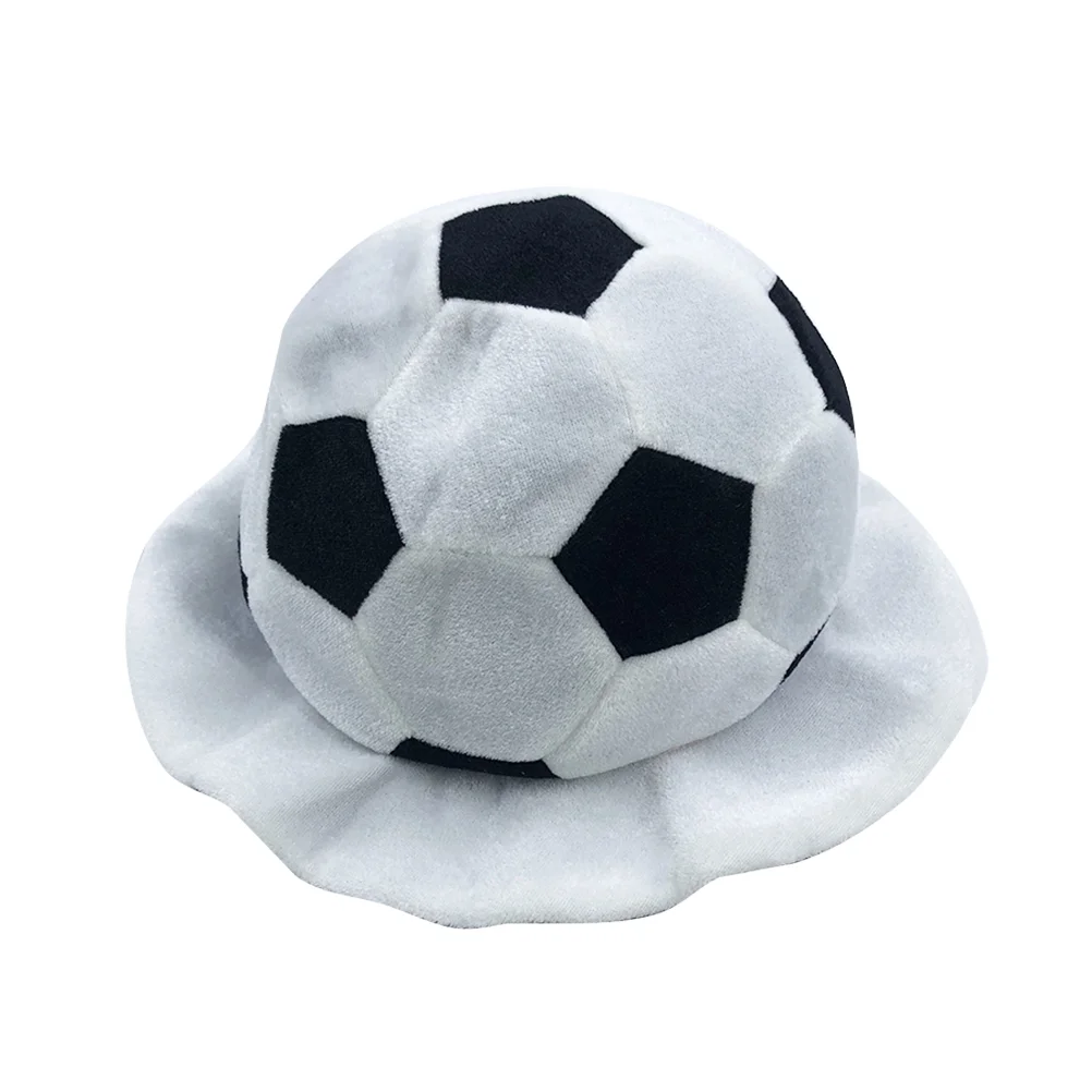 

Party Hat Football Fansheadgear Cap Creative Supplies Shaped Favors Plush Halloween Hats Funny Costume Cover Headwear Soccer