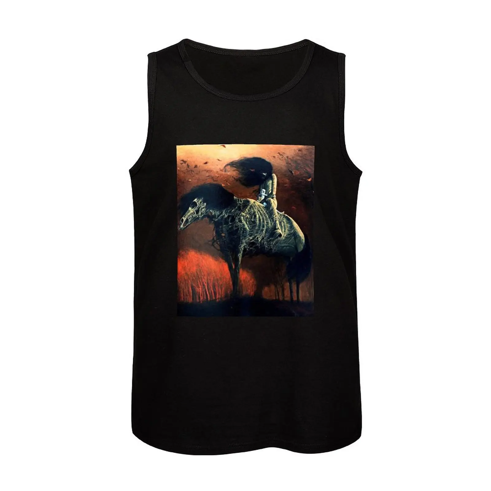 Untitled (Horse Rider) от Zdzis?aw Beksiński Майка без рукавов жилеты японская футболка