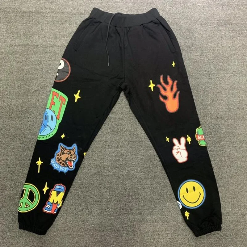 

22SS Foam Pattern Print Astroworld Pants Men Women EU Size 100% Cotton TRAVIS SCOTT Pant Streetwear Four Seasons Kanye West